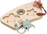 Puzzle HAUCK "Play Puzzling S, Turtle & Flower", bunt, Puzzles, KinderB:19,3cm H:5cm T:11cm, Holz, Kunststoff, Textil, Puzzle, aus Holz; für Hauck Play Tray, B:19,3cm H:5cm T:11cm