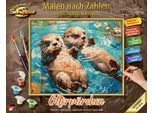 Malen nach Zahlen SCHIPPER "Meisterklasse Klassiker, Otterpärchen", bunt, Malvorlagen, KinderB:24cm H:30cm, Malen nach Zahlen, Made in Germany, B:24cm H:30cm