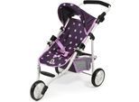 Puppenbuggy CHIC2000 "Jogging-Buggy Lola", lila (stars lila), Puppenwagen, KinderB:33cm H:57cm T:70cm, Kunststoff, Metall, Stoff, Puppenbuggy, mit klappbarem Verdeck, B:33cm H:57cm T:70cm