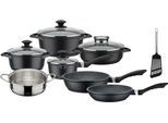 Topf-Set GSW "Gourmet Granit", schwarz, Töpfe, Topf-Set, Induktion