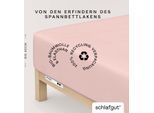 Spannbettlaken SCHLAFGUT "PURE BOXSPRING Bio-Baumwolle mit Elasthan, 170 g/m², Bettlaken", lila (lila light), 1 Stk., Jersey-Elasthan, 180-200x200-220 40cm, Jersey-Elasthan, Obermaterial: 95% Baumwolle, 5% Elasthan, Bettlaken, Spannbettlaken, PREMIUM Boxspringbett Laken bis 40 cm Höhe, dehnbar blickdicht, straff