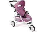 Puppenbuggy CHIC2000 "Jogging-Buggy Lola", rosa (jeans pink), Puppenwagen, KinderB:33cm H:57cm T:70cm, Kunststoff, Metall, Stoff, Puppenbuggy, mit klappbarem Verdeck, B:33cm H:57cm T:70cm