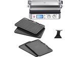 Kontaktgrill BRAUN "MultiGrill 9 CG 9043 - 3 Kochpositionen, bis 250C, 16 Burger Patties", schwarz (premium schwarz, edelstahl), B:36,5cm H:19cm T:46cm, Kontaktgrill_Standgrill_Tischgrill_Teppanyakigrill, Kontaktgrill, Spülmaschinenfeste Platten + individuell temperierbar