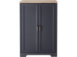 Aktenschrank INNOSTYLE, grau (graphit, absetzung artisan eiche), B:86cm H:127cm T:38cm, ABS-Kunststoff, Dekorfolie, FSC-zertifizierter Holzwerkstoff, Hartfaserplatte, Kunststoff, Schränke, Aktenschrank