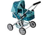 Puppenwagen CHIC2000 "Smarty, Mini-Kuschelwagen", sternchen türkis, Puppenwagen, KinderB:56cm H:56cm T:56cm, Kunststoff, Metall, Stoff, Puppenwagen, mit herausnehmbarer Tragetasche, B:56cm H:56cm T:56cm