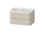 Duravit Möbelwaschtisch Happy D.2 Plus 77,5x49cm, o. HL, Tau matt, 2 Schubk. (HP4347N8383)