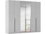 Drehtürenschrank OTTO HOME "Kleiderschrank Schrank Garderobe AGORDO mit Dekor- oder Hochglanzfront", grau (seidengrau), B:271cm H:229cm T:54cm, Holzwerkstoff, Schränke, Drehtürenschrank, durchdachte Innenausstattung, in 8 Breiten und 2 Höhen MADE IN GERMANY