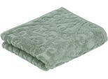 Handtuch VOSSEN "Fidelio", grün (soft grün), B:50cm L:100cm, Walkfrottier, Obermaterial: 100% Baumwolle, Handtücher, Handtuch, ultra flauschige Qualität