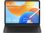HUAWEI Tablet "MatePad 11.5" 2024 6+128GB", Energieeffizienz: G, grau, 128 GB, ohne eSIM, Tablets_EBookReader, Lautstärkeregler, Tablet