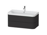 Duravit Möbelwaschtisch Happy D.2 Plus 97,5x49cm, 1 HL, graph matt, 2 Schubk. (HP4348O8080)