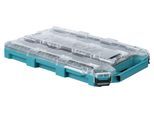MAKITA Werkzeugbox "MAKTRAK Organizer flach M »P-91051« 8,14L, 11 Organizer-Behälter", türkis, B:38,7cm H:8,5cm T:59,6cm, Aufbewahrungsboxen, Effizientes Be- und Entladen mit dem MAKTRAK Koffer Sortiment, Werkzeugbox