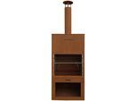 Grillkamin WESTMANN "LG610", braun, B:41cm T:70cm, Grills, BxTxH: 41x70x229 cm