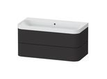 Duravit Möbelwaschtisch Happy D.2 Plus 97,5x49cm, o. HL, graph matt, 2 Schubk. (HP4348N8080)