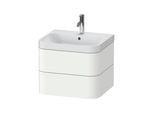 Duravit Möbelwaschtisch Happy D.2 Plus 57,5x49cm, 1 HL, we matt, 2 Schubkästen (HP4345O8484)