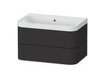 Duravit Möbelwaschtisch Happy D.2 Plus 77,5x49cm, o. HL, graph matt, 2 Schubk. (HP4347N8080)