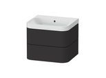 Duravit Möbelwaschtisch Happy D.2 Plus 57,5x49cm, o. HL, graph matt, 2 Schubk. (HP4345N8080)