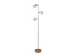 NÄVE Stehlampe "Learta", gold (goldfarben), 3, Ø 10cm H: 154cm, 1 Stk., Leuchten, 3er Spot, exkl. 3x E14, messing matt, Glasschirme weiß opal, H: 154cm, Stehlampe