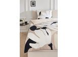 Bettwäsche MUSTERRING "Harmony", beige (natur), B/L: 135cm x 200cm, 1 Stk., 1 Stk., Satin, B/L: 80cm x 80cm, 2 Stk., Satin, 100% Baumwolle, Bettwäsche, Bettwäsche, Satinbettwäsche aus 100% reiner Baumwolle