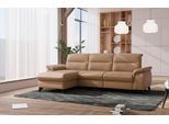 Ecksofa SIT & MORE "Astoria L-Form", braun (macchiato), B:260cm H:91cm T:175cm, 100% Polyester, Sofas, Ecksofa, wahlweise mit motorischer Relaxfunktion