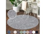Hochflor-Teppich CARPET CITY "City Shaggy", grau, H:30mm Ø:200cm, Polypropylen, Teppiche, Teppich Langflor, Uni, Shaggy, flauschig-weich