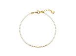 Armband CIAO BY LEONARDO "Doro", gold (gelbgoldfarben, weiß), Armbänder, Damen, 19,5cm, Edelstahl Perlen, Edelstahl, Perlen, Armband, mit Perle (imitiert)