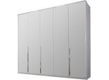 Drehtürenschrank RAUCH "Kleiderschrank Schrank Garderobe Wäscheschrank MONTCLAR", weiß (weiß, hochglanz weiß), B:254cm H:225cm T:65cm, Holzwerkstoff, Schränke, Drehtürenschrank, Passepartout optional mit Beleuchtung, inkl. Zubehör MADE IN GERMANY