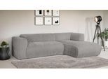 Ecksofa HOME AFFAIRE "GENTON L-Form (257 cm), zeitlos & stilvolles Design", grau (hellgrau), B:257cm H:78cm T:161cm, 100% Polyester, Sofas, Ecksofa, Aufwendig gepolstert, in Cord, Chenille und Struktur