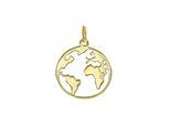 Kettenanhänger OROLINO "375 Gold mit Weltkugel-Motiv", gelb, Schmuckanhänger, Damen, one-size, Gold, 0,6 g, Kettenanhänger