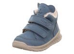 Lauflernschuh SUPERFIT "BREEZE, WMS: mittel", Baby, Gr. 29, blau (hellblau), Nubukleder, unifarben, Schuhe Lauflernschuh, Barfußschuh mit zwei Klettverschlüssen, Größenschablone zum Download