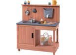 Outdoor-Spielküche MUDDY BUDDY "Matschküche Mud Expert", puderrosa, Spielküchen, KinderB:80cm H:90cm T:40cm, Holz, B:80cm H:90cm T:40cm