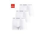 Boxer "CK Boxer 3x", Herren, Gr. XL (8), 3 Stk., weiß, Obermaterial: 95% Baumwolle, 5% Elasthan, CALVIN KLEIN UNDERWEAR, Unterhosen, mit Logoschriftzug am Bund