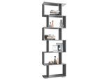 Standregal VCM "Holz Raumteiler Stand Regal Deko Bücher Palusa L", schwarz (anthrazit), B:60cm T:24cm, Regale, Standregal