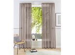 Gardine OTTO HOME "XANA" Gr. 3, braun (taupe), B:145cm H:225cm, Voile, Polyester, Gardinen, Gardine, Bestseller, einfarbig, 1 bzw. 2 Schals, pflegeleicht, Beststeller
