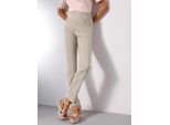 Schlupfhose STEHMANN, Damen, Gr. 24, Kurzgrößen, grau (stein), 76% Lyocell, 19% Polyamid, 5% Elasthan, unifarben, lang, Hosen Schlupfhose