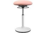 Topstar Sitz-/Stehhocker BBT-Coach, Sitzfläche drehbar, Standfuss aus thermoplastischem Polyurethan (TPU), Sitzhöhe 520-720 mm, rosa/weiss