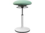 Topstar Sitz-/Stehhocker BBT-Coach, Sitzfläche drehbar, Standfuss aus thermoplastischem Polyurethan (TPU), Sitzhöhe 520-720 mm, mintgrün/weiss