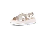 Plateausandaletten GABOR "Plateau Sandale", Damen, Gr. 37, gold, Schuhe