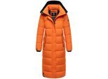 Steppmantel NAVAHOO "Isalie", Damen, Gr. L (40), orange, Oberstoff: 100% Polyester. Futter: 100% Polyester. Wattierung: 100% Polyester. Ärmelfutter: 100% Polyester, oversize wadenlang, Ärmel ohne Ärmelschlitz Rippstrickbündchen mit innenliegendem Gummizug, Mäntel Steppmantel, zeitloser Wintermantel mit abnehmbarer Kapuze