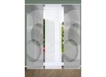 Schiebegardine HOME IN GREEN "AFONSO" Gr. 1, grau (anthrazit), B:60cm H:245cm, Polyester, Gardinen, Schiebegardine, SET DIGITALDRUCK,BAMBUSOPTIK RECYCELT