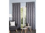 Vorhang HOME WOHNIDEEN "OWINA", grau, B:135cm H:245cm, Polyester, Gardinen, Vorhang, Verdunklungsschal, bedruckt, Kombiband