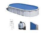 Gre Haiti Oval 730x375x132cm - Oberirdischer Stahlpool - mit unterirdischen Stäben