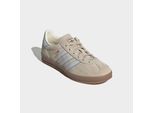 Sneaker ADIDAS ORIGINALS "GAZELLE INDOOR", Damen, Gr. 37, wonder beige, halo blau, gum5, Leder, Synthetik, Schuhe Sneaker, Topseller