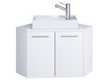 Waschtisch VCM "2-tlg. Eck Gäste WC Waschplatz Waschtisch Vilosa", weiß, B:50cm T:50cm, Waschtische, Waschtisch