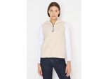 Fellweste CECIL, Damen, Gr. XL (44), teddy vanilleweiß, Stoff, 100% Polyester, unifarben, comfort fit normal, ohne Ausschnitt, Westen, mit Teddy-Futter und Teddy-Kapuze