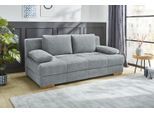 Schlafsofa JOCKENHÖFER GRUPPE "Calli, B: 205 cm, Liegefl. 160x200 cm, Dauerschläfer", grau, B:205cm T:110cm, Korpus: 95% Polyester, 5% Nylon;Kissen: 45% Polyacryl, 24% Viscose, 19% Polyester, Sofas, Schlafsofa, mit Bettfunktion & Bettkasten, Tonnentaschenfederkern