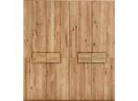 Kleiderschrank HOME AFFAIRE "Ambroise aus Wildeiche, erhältlich in verschiedenen Breiten", braun (wildeiche), B:202cm H:223cm T:62cm, Massivholz, Schränke, Kleiderschrank, Massivholz-Kleiderschrank, im 50 cm Raster planbar