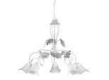 Kronleuchter Marilena Silber/Weiß max. 6 Watt