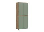 Garderobenschrank Scarpa Graugrün/Eiche