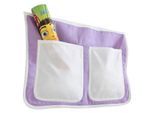 Betttasche 'Stofftasche', lila/weiß