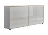 Sideboard Mailand Set 2 Weiß/Eiche